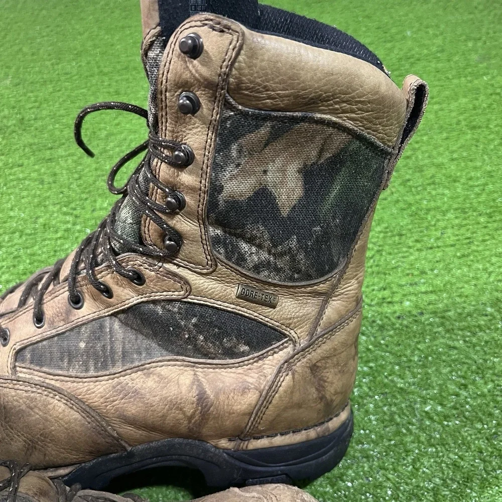 Danner Gore-Tex Hunting Boots 12 EE (Wide) Leather Camo Canvas Hiking Outdoor